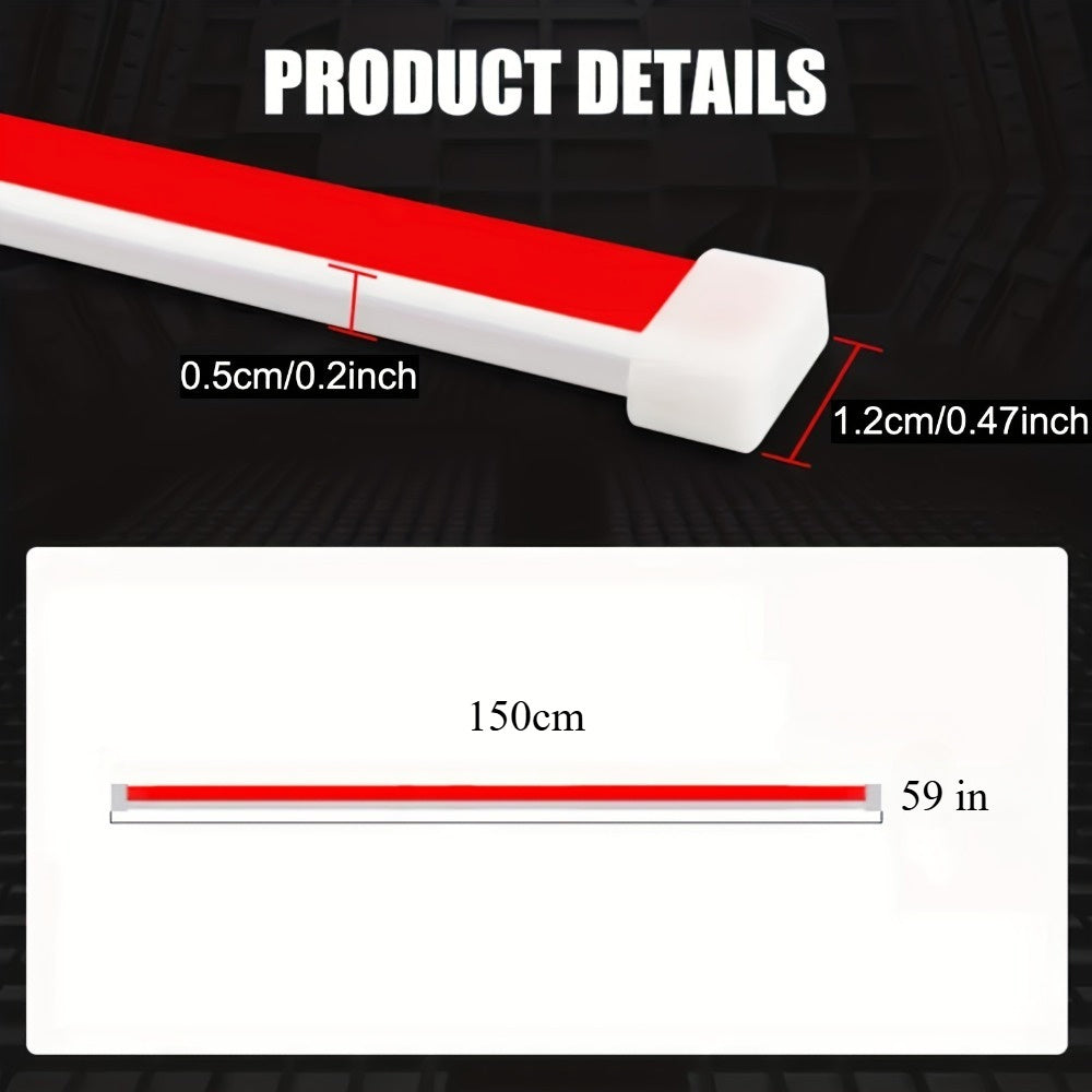 Universal 12V 10W LED Hood Light – 59" White Dynamic DRL for Cars