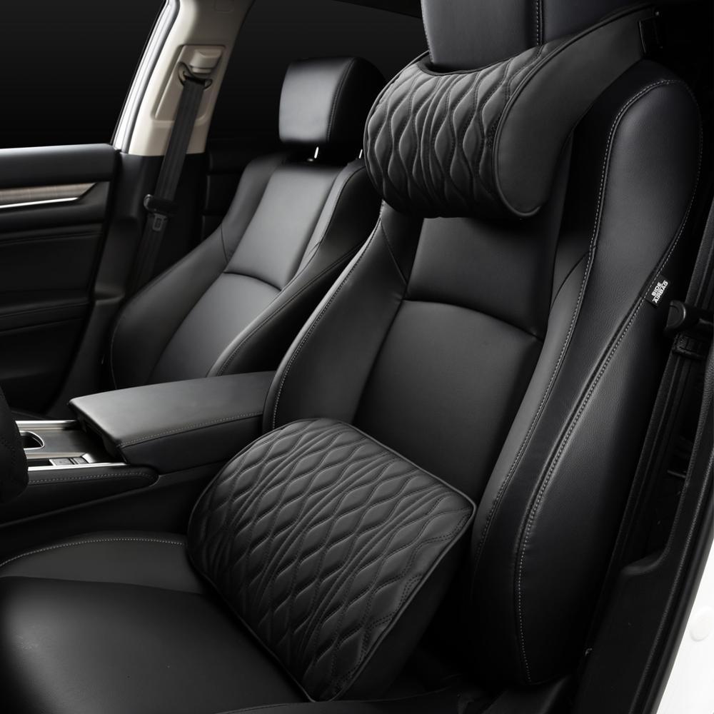 Car Headrest and Lumbar Support Set – Universal Neck Pillow, Backrest, and Seat Cushion