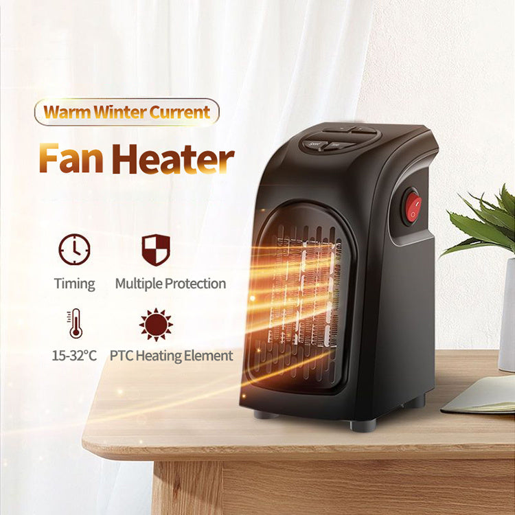 Mini Electric Ceramic Heater – Portable Fan for Home, Office & Camping