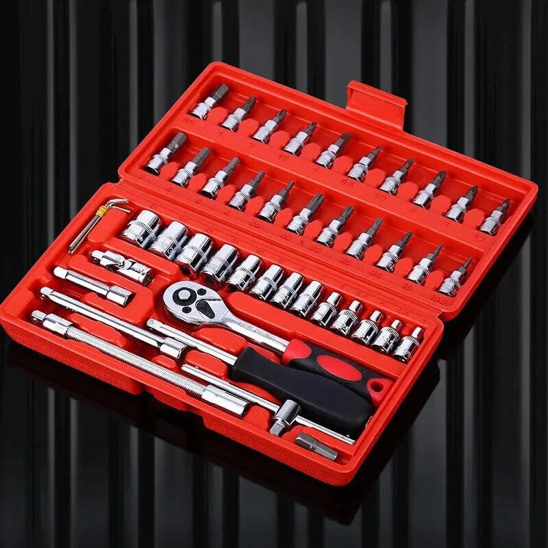 46-Piece Car Repair Tool Kit: