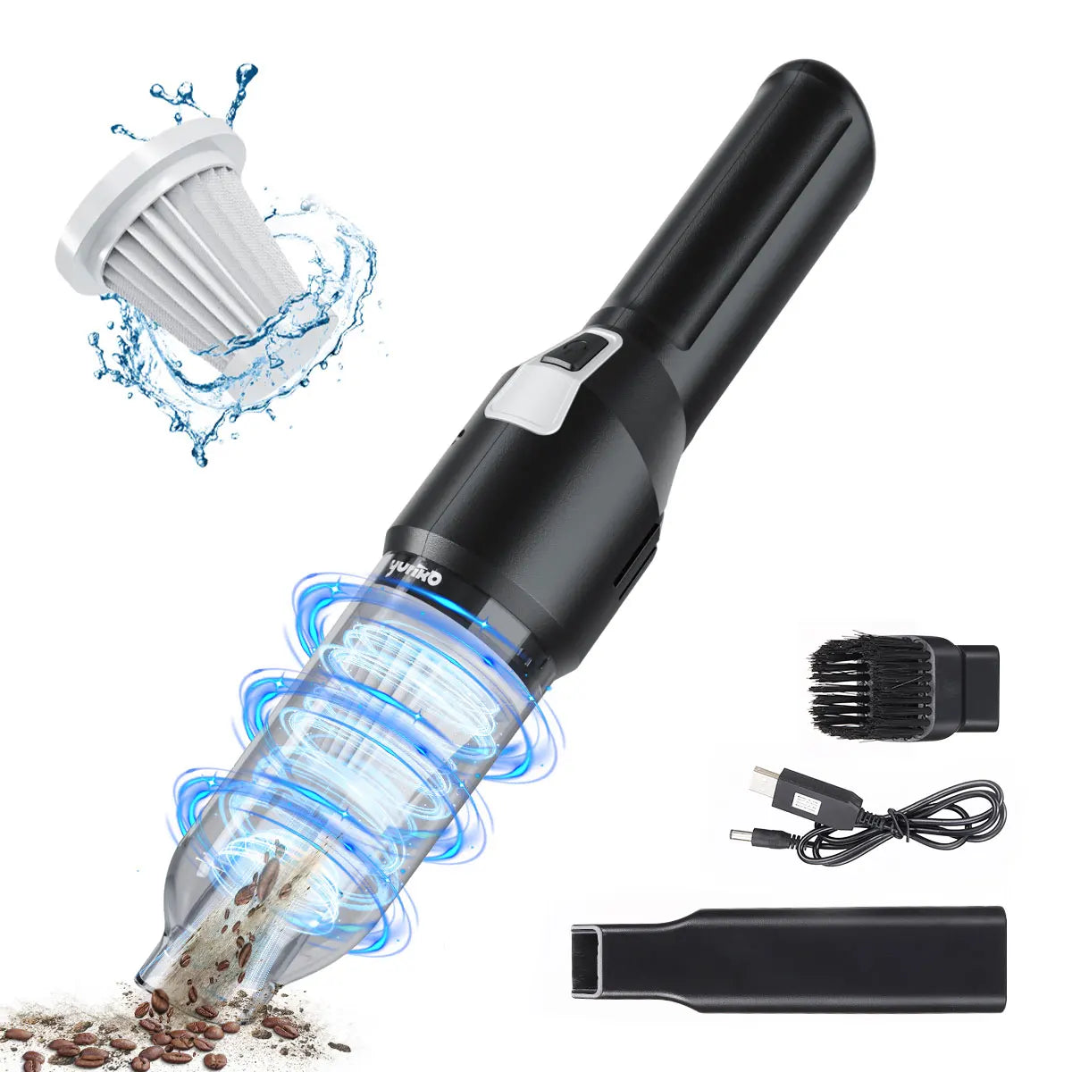 Portable Wireless Handheld Vacuum – 8000Pa Suction, Wet & Dry, for Car & Home