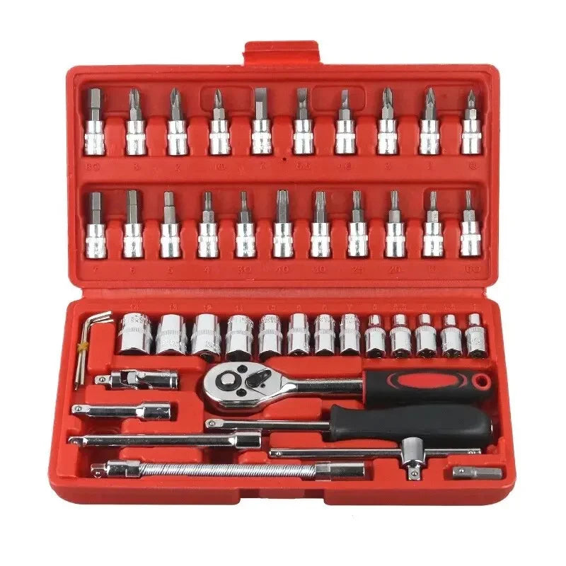 46-Piece Car Repair Tool Kit: