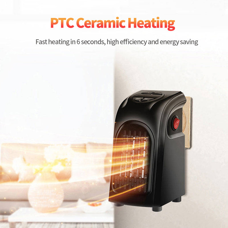 Mini Electric Ceramic Heater – Portable Fan for Home, Office & Camping